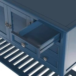 45.28 in. Navy Blue Standard Rectangle Wood Console Table by ATHMILE 10 45.28 in. Navy Blue Standard Rectangle Wood Console Table by ATHMILE -ATHMILE Sales Store navy blue athmile console tables gzx b2w20221334 c3 1000