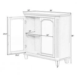 Navy Blue Sideboard with with Adjustable Shelves by ATHMILE -ATHMILE Sales Store navy blue athmile sideboards buffet tables gz b2w20221694 4f 1000