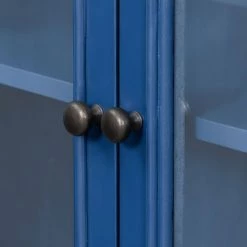 Navy Blue Sideboard with with Adjustable Shelves by ATHMILE -ATHMILE Sales Store navy blue athmile sideboards buffet tables gz b2w20221694 fa 1000