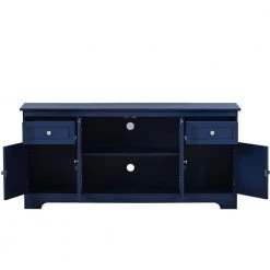 59 in. Navy Blue Wood TV Stand with 4-Doors Adjustable Panels Open Style Cabinet Fits TV's up to 65 in. by ATHMILE 14 59 in. Navy Blue Wood TV Stand with 4-Doors Adjustable Panels Open Style Cabinet Fits TV's up to 65 in. by ATHMILE -ATHMILE Sales Store navy blue athmile tv stands gz b2w20220464 44 1000