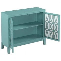 Navy Green Wood Accent Buffet Sideboard Storage Cabinet with Doors and Adjustable Shelf by ATHMILE 14 Navy Green Wood Accent Buffet Sideboard Storage Cabinet with Doors and Adjustable Shelf by ATHMILE -ATHMILE Sales Store navy green athmile accent cabinets gz wf285477aag 77 1000