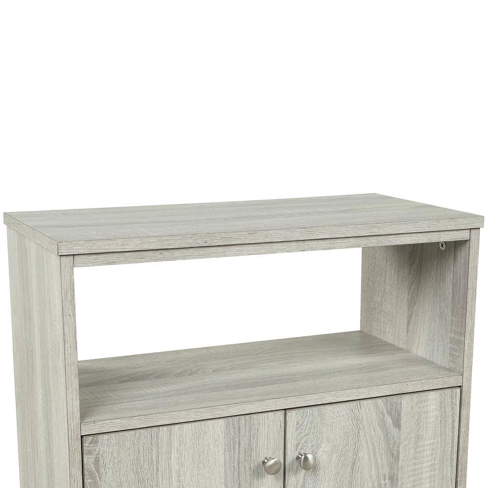 23.6 in. L x 11.8 in. W x 31.7 in. H Oak Square Freestanding Floor Storage Cabinet Adjustable Shelves for Home Kitchen by ATHMILE 6 23.6 in. L x 11.8 in. W x 31.7 in. H Oak Square Freestanding Floor Storage Cabinet Adjustable Shelves for Home Kitchen by ATHMILE - Image 6