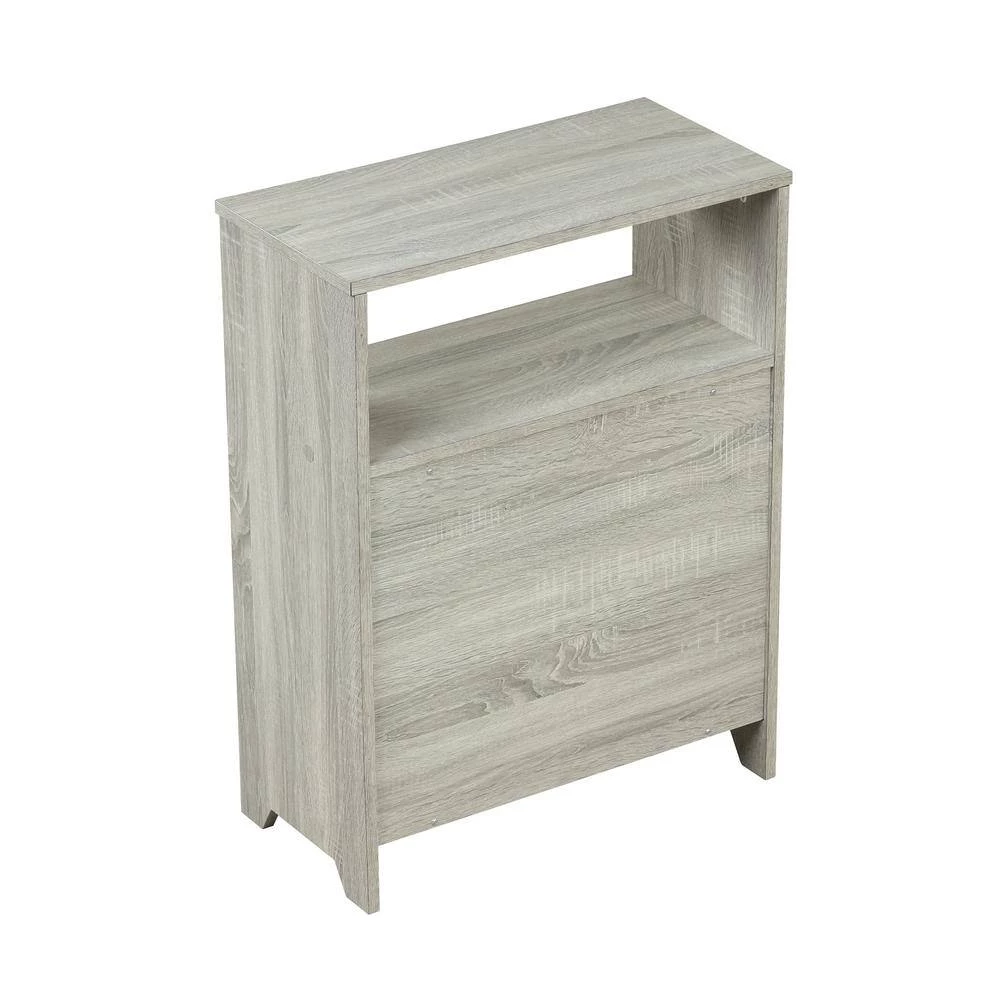 23.6 in. L x 11.8 in. W x 31.7 in. H Oak Square Freestanding Floor Storage Cabinet Adjustable Shelves for Home Kitchen by ATHMILE 3 23.6 in. L x 11.8 in. W x 31.7 in. H Oak Square Freestanding Floor Storage Cabinet Adjustable Shelves for Home Kitchen by ATHMILE - Image 3