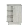 Oak Open Style Shelf Cabinet with Adjustable Plates Ample Storage Space by ATHMILE