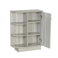 Oak Open Style Shelf Cabinet with Adjustable Plates Ample Storage Space by ATHMILE -ATHMILE Sales Store oak athmile accent cabinets gz wf283640aal 77 1000