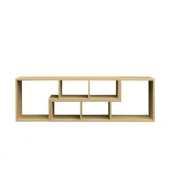 16.89 in. Oak 2-Shelf Standard Bookcase by ATHMILE