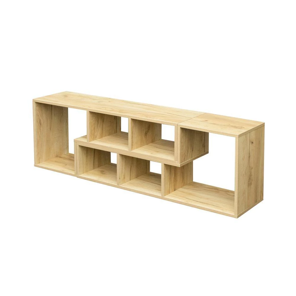 16.89 in. Oak 2-Shelf Standard Bookcase by ATHMILE 2 16.89 in. Oak 2-Shelf Standard Bookcase by ATHMILE - Image 2