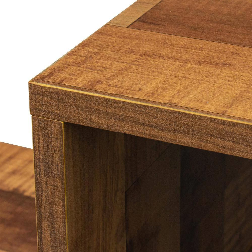 Brown 41.34 in. L x 16.93 in. W x 11.81 in. H Particle Board Bookcase for Home Furniture by ATHMILE 5 Brown 41.34 in. L x 16.93 in. W x 11.81 in. H Particle Board Bookcase for Home Furniture by ATHMILE - Image 5