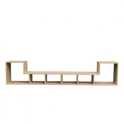 Rustic Oak 41.34 in. White Particle Board Bookcase for Home Furniture by ATHMILE -ATHMILE Sales Store oak athmile bookcases bookshelves gz b2w20220261 66 1000