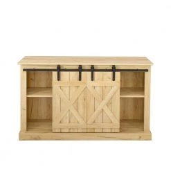 53.9 in. Light Brown Standard Rectangle MDF Console Table by ATHMILE