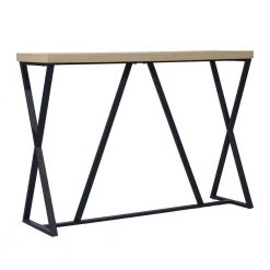 47.2 in. Beige Standard Rectangle Wood Console Table with Metal Frame by ATHMILE -ATHMILE Sales Store oak athmile console tables gz b2w20221065 44 1000