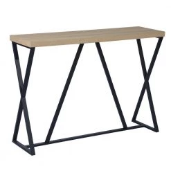 47.2 in. Beige Standard Rectangle Wood Console Table with Metal Frame by ATHMILE -ATHMILE Sales Store oak athmile console tables gz b2w20221065 76 1000