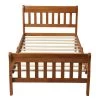 41.3 in. W Oak Wood Frame Twin Platform Bed by ATHMILE
