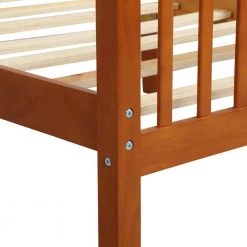 Oak Twin Wood Platform Bed with Headboard and Footboard by ATHMILE -ATHMILE Sales Store oak athmile platform beds gz wf191767aal 76 1000