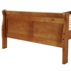 Oak Twin Size Frame Mattress Foundation Sleigh Platform Wood Bed with Headboard and Footboard, Wood Slat Support by ATHMILE -ATHMILE Sales Store oak athmile platform beds gz wf192439aal 44 1000