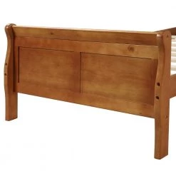 Oak Wood Platform Bed Twin Bed Frame Mattress Foundation Sleigh Bed with Headboard by ATHMILE -ATHMILE Sales Store oak athmile platform beds zg wf192439aal 44 1000