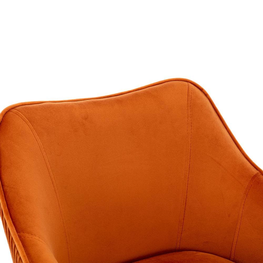 46.06 in. Orange Fabric Bar Stool (Set of 2) by ATHMILE 4 46.06 in. Orange Fabric Bar Stool (Set of 2) by ATHMILE - Image 4