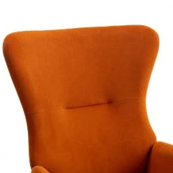 Orange Velvet Fabric Padded Seat Rocking Chair With High Backrest and Armrests (Set of 1) by ATHMILE 13 Orange Velvet Fabric Padded Seat Rocking Chair With High Backrest and Armrests (Set of 1) by ATHMILE -ATHMILE Sales Store orange athmile rockers gliders ottomans gz b2w20220476 1f 1000