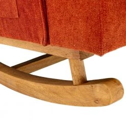 Orange Teddy Polyester Rocking Chair (Set of 1) by ATHMILE -ATHMILE Sales Store orange athmile rockers gliders ottomans gz b2w20220818 44 1000