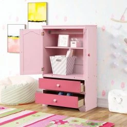 Pink China Cabinet by ATHMILE -ATHMILE Sales Store pink athmile accent cabinets ddw69741346 1f 1000