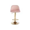 40.94 in. Pink Velvet Bar Stool (Set of 1) by ATHMILE