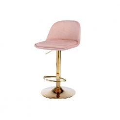 40.94 in. Pink Velvet Bar Stool (Set of 1) by ATHMILE -ATHMILE Sales Store pink athmile bar stools ddw39538759 c3 1000