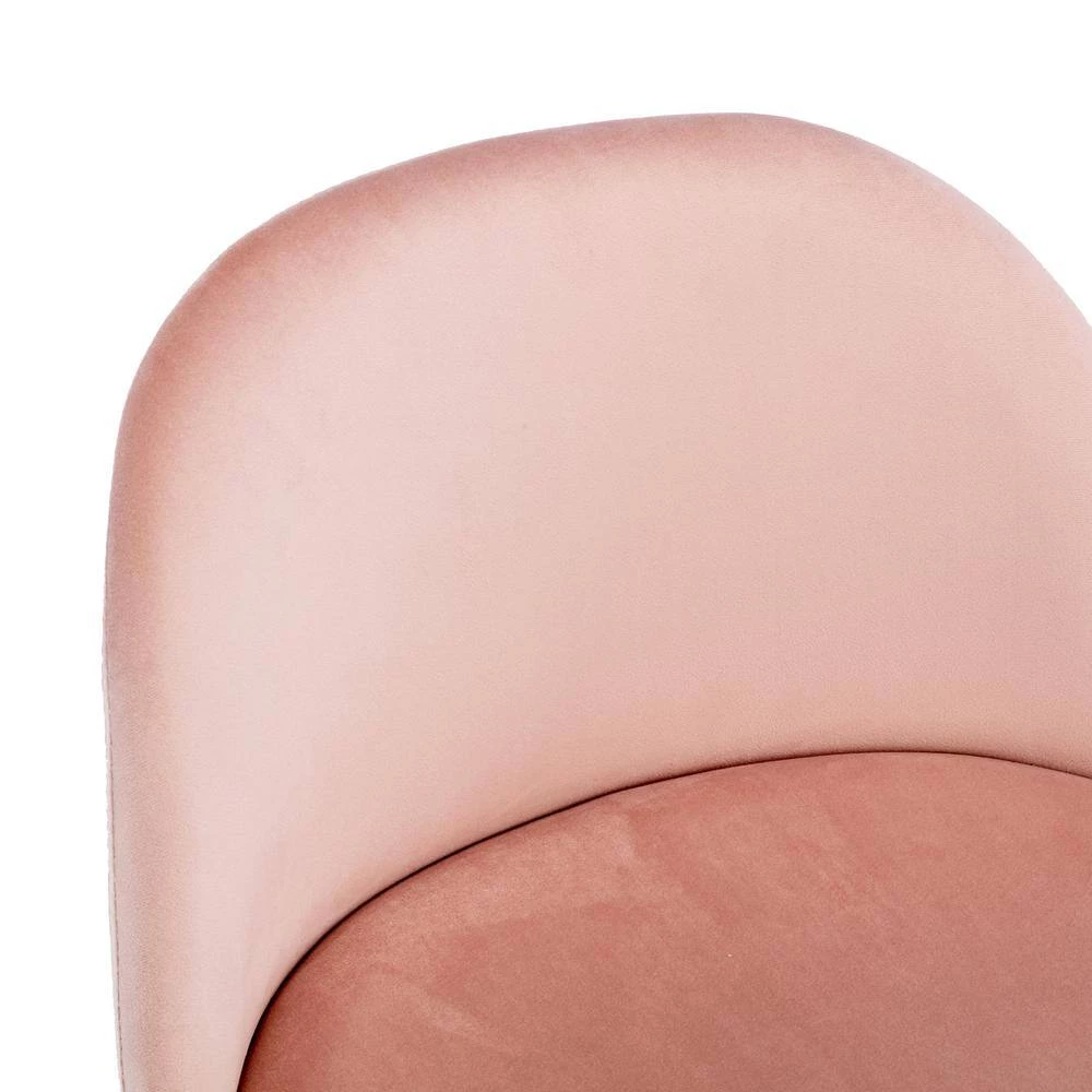 40.94 in. Low Back Pink Metal Frame Adjustable Cushioned Bar Stool with Toweling fabric Seat (Set of 1) by ATHMILE 4 40.94 in. Low Back Pink Metal Frame Adjustable Cushioned Bar Stool with Toweling fabric Seat (Set of 1) by ATHMILE - Image 4