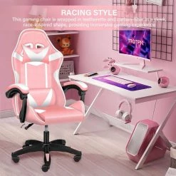 Pink Swivel Gaming Chair with Adjustable Height by ATHMILE 13 Pink Swivel Gaming Chair with Adjustable Height by ATHMILE -ATHMILE Sales Store pink athmile gaming chairs dd01pwlitewide 31 1000