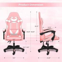 Pink Swivel Gaming Chair with Adjustable Height by ATHMILE 12 Pink Swivel Gaming Chair with Adjustable Height by ATHMILE -ATHMILE Sales Store pink athmile gaming chairs dd01pwlitewide 44 1000