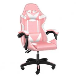 Pink Swivel Gaming Chair with Adjustable Height by ATHMILE