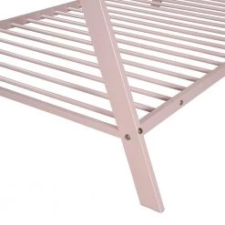 Pink Twin Size Metal House Bed Tent Bed with Slat by ATHMILE -ATHMILE Sales Store pink athmile kids beds gz b2w20220630 44 1000