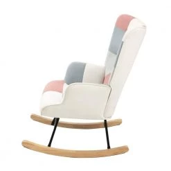 Pink Polyester Rocking Chair by ATHMILE -ATHMILE Sales Store pink athmile rockers gliders ottomans ddw109543643 4f 1000