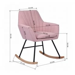 Pink Rocking Chair (Set of 1) by ATHMILE 10 Pink Rocking Chair (Set of 1) by ATHMILE -ATHMILE Sales Store pink athmile rockers gliders ottomans gz b2w20221044 c3 1000