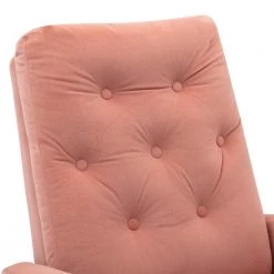Pink Velvet Rocking Chair Nursery Chair (Set of 1) by ATHMILE -ATHMILE Sales Store pink athmile rockers gliders ottomans gz b2w20221527 44 1000