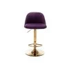 41 in. Purple Velvet Bar Stool (Set of 1) by ATHMILE