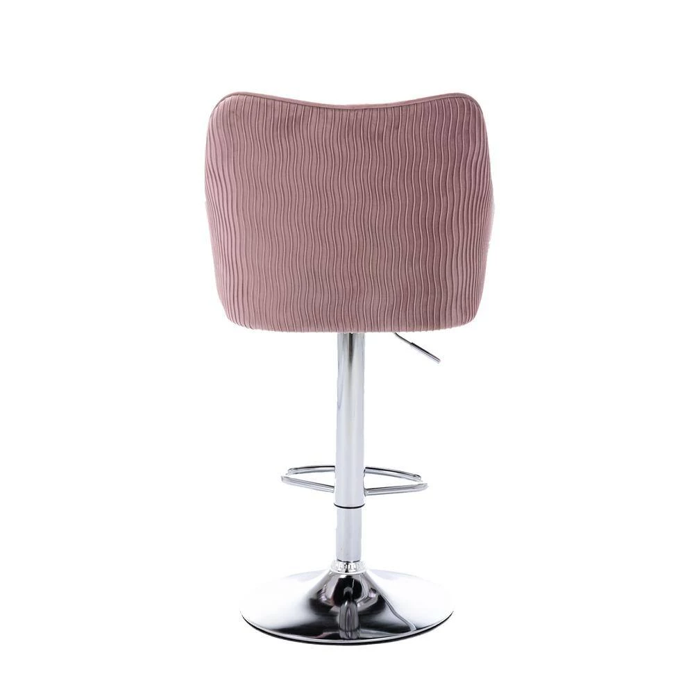 46.06 in. H Purple Fabric Bar Stool (Set of 2) by ATHMILE 3 46.06 in. H Purple Fabric Bar Stool (Set of 2) by ATHMILE - Image 3