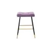 26.34 in. Purple Backless Metal Frame Bar Stool with Velvet Seat (Set of 1) by ATHMILE