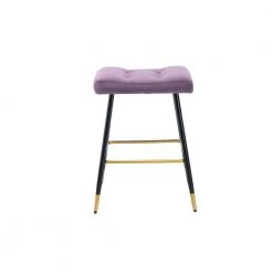 26.34 in. Purple Backless Metal Frame Bar Stool with Velvet Seat (Set of 1) by ATHMILE 16 26.34 in. Purple Backless Metal Frame Bar Stool with Velvet Seat (Set of 1) by ATHMILE -ATHMILE Sales Store purple athmile bar stools gz b2w20221737 76 1000
