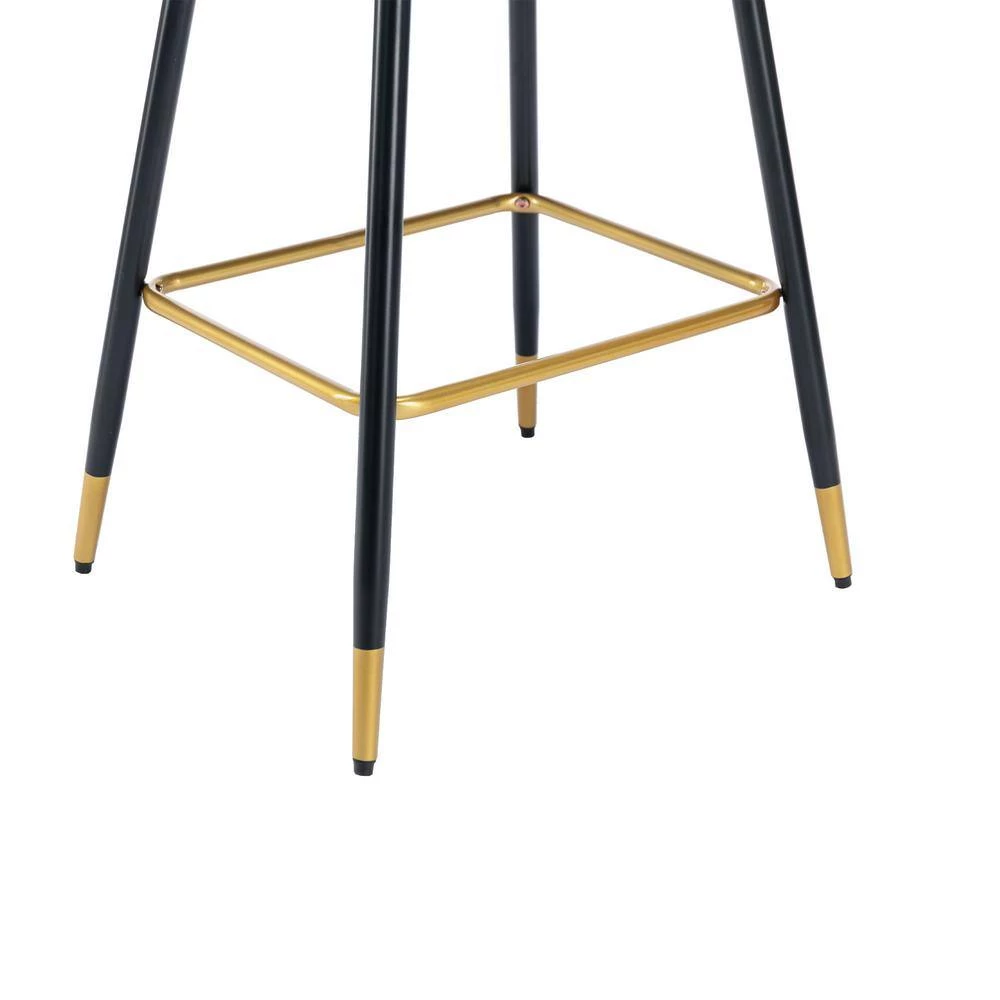 26.34 in. Purple Backless Metal Frame Bar Stool with Velvet Seat (Set of 1) by ATHMILE 7 26.34 in. Purple Backless Metal Frame Bar Stool with Velvet Seat (Set of 1) by ATHMILE - Image 7