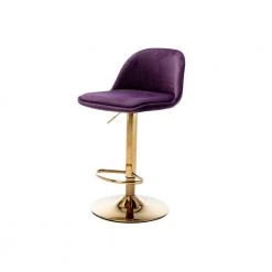 40.94 in. Purple Low Back Metal Frame Adjustable Bar Stool with Toweling fabric Seat (Set of 1) by ATHMILE 14 40.94 in. Purple Low Back Metal Frame Adjustable Bar Stool with Toweling fabric Seat (Set of 1) by ATHMILE -ATHMILE Sales Store purple athmile bar stools gz w39538763 44 1000