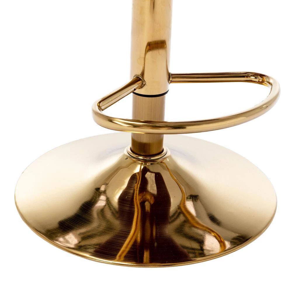 40.94 in. Purple Low Back Metal Frame Adjustable Bar Stool with Toweling fabric Seat (Set of 1) by ATHMILE 7 40.94 in. Purple Low Back Metal Frame Adjustable Bar Stool with Toweling fabric Seat (Set of 1) by ATHMILE - Image 7