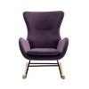 Purple Velvet Rocking Chair by ATHMILE