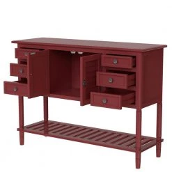 45.28 in. Red Standard Rectangle Wood Console Table by ATHMILE 14 45.28 in. Red Standard Rectangle Wood Console Table by ATHMILE -ATHMILE Sales Store red athmile console tables gzx b2w20221339 4f 1000