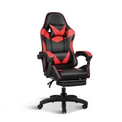Red Swivel Gaming Chair with Adjustable Height by ATHMILE