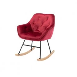 Red Toweling Tufted Fabric Rocking Chair (Set of 1) by ATHMILE 18 Red Toweling Tufted Fabric Rocking Chair (Set of 1) by ATHMILE -ATHMILE Sales Store red athmile rockers gliders ottomans gz b2w20220887 76 1000