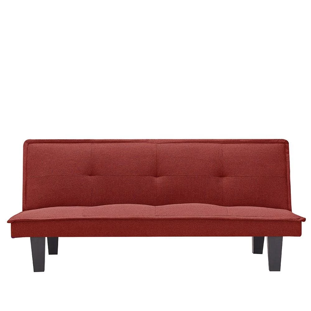 64.57 in. Wide Red Armless Velvet Straight Twin Sofa by ATHMILE 1 64.57 in. Wide Red Armless Velvet Straight Twin Sofa by ATHMILE