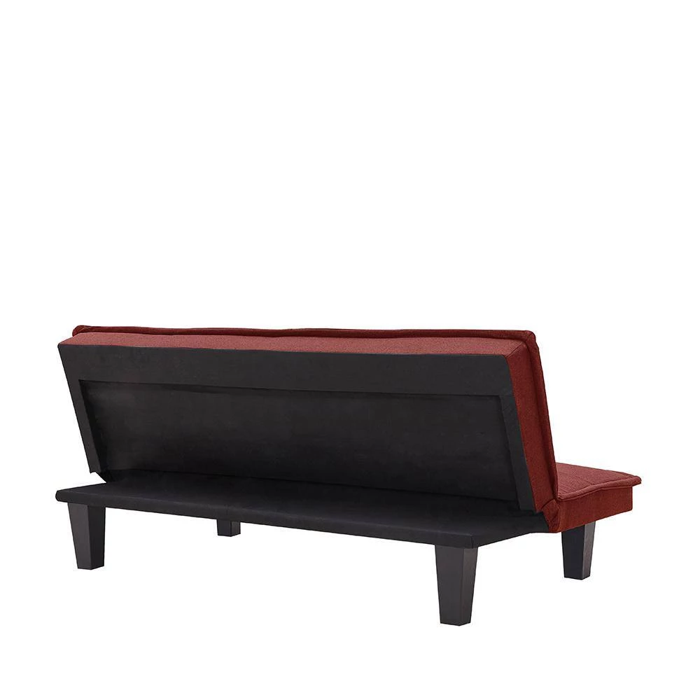 64.57 in. Wide Red Armless Velvet Straight Twin Sofa by ATHMILE 3 64.57 in. Wide Red Armless Velvet Straight Twin Sofa by ATHMILE - Image 3