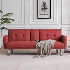 73.23 in. W Red Fabric Sofa Convertible Folding Twin Size Sofa Bed by ATHMILE 17 73.23 in. W Red Fabric Sofa Convertible Folding Twin Size Sofa Bed by ATHMILE -ATHMILE Sales Store red athmile sofa beds gzx b2w20221359 31 1000