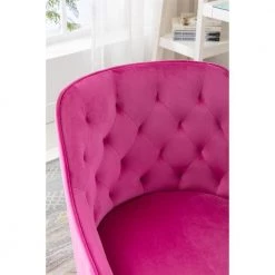 Red Velvet Upholstered Swivel Task Chair with Sloped Arm by ATHMILE -ATHMILE Sales Store red athmile task chairs gz b2w20221159 1f 1000