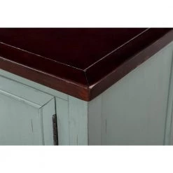 46 in. Retro Blue Standard Rectangle Wood Console Table by ATHMILE -ATHMILE Sales Store retro blue athmile console tables gz b2w20220797 1f 1000